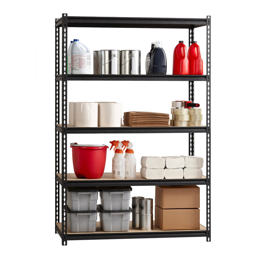Lorell Iron Horse Riveted Shelving 2300 lb Capacity 5 Shelves Steel Frame Boltless Assembly (LLR - LLR59698) - SchoolOutlet