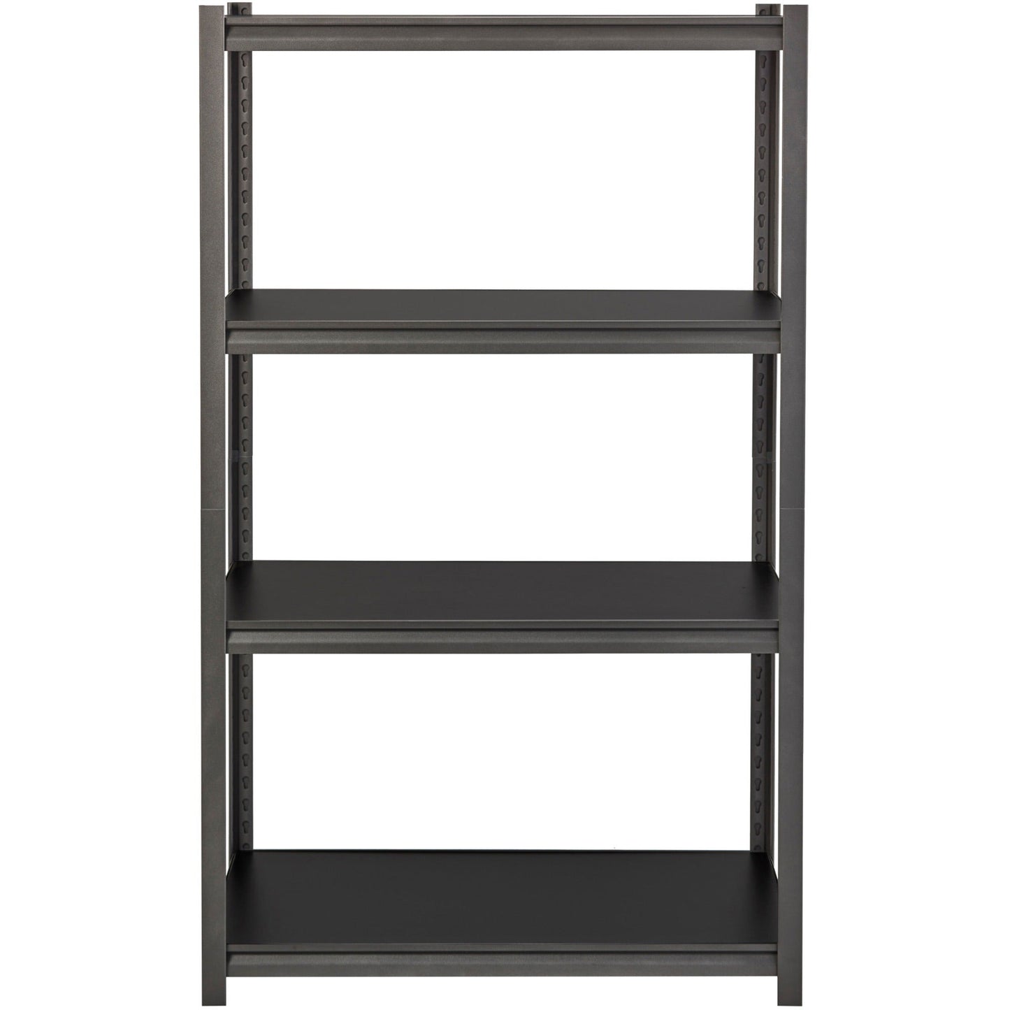 Lorell Iron Horse Riveted Shelving 3200 lb Capacity 4 Shelves Steel Frame Laminate Decking (LLR - LLR59700) - SchoolOutlet
