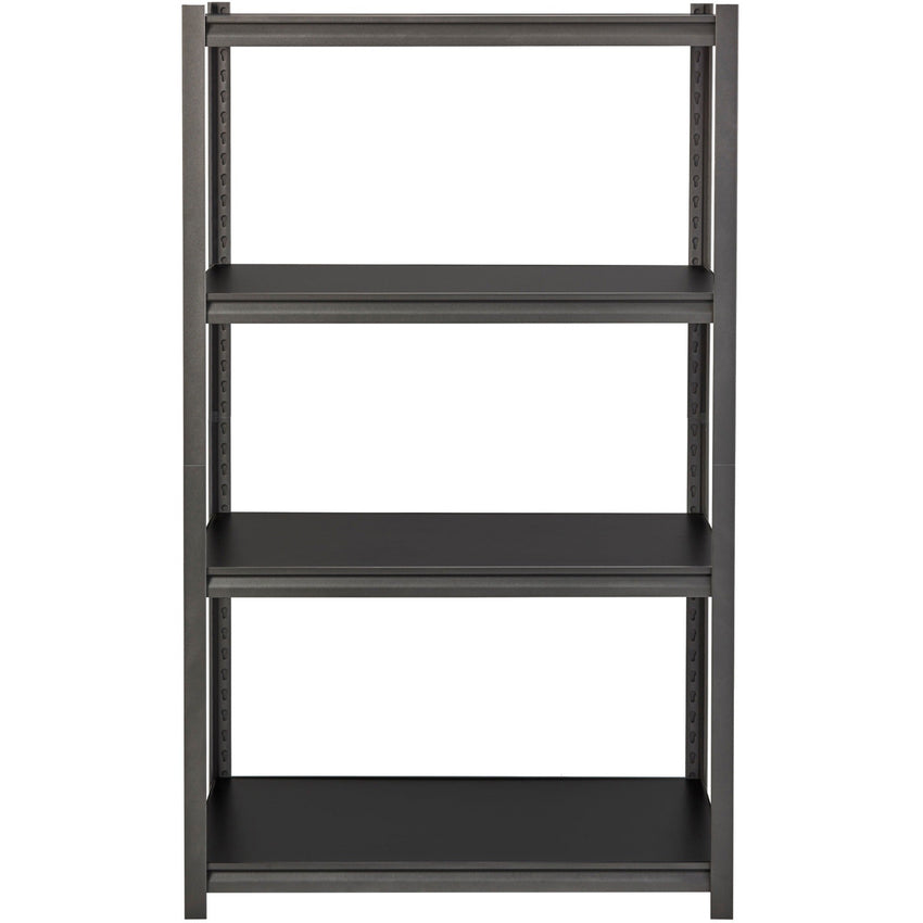 Lorell Iron Horse Riveted Shelving 3200 lb Capacity 4 Shelves Steel Frame Laminate Decking (LLR - LLR59700) - SchoolOutlet