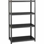 Lorell Iron Horse Riveted Shelving 3200 lb Capacity 4 Shelves Steel Frame Laminate Decking (LLR - LLR59700) - SchoolOutlet