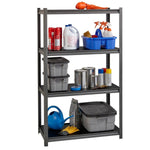 Lorell Iron Horse Riveted Shelving 3200 lb Capacity 4 Shelves Steel Frame Laminate Decking (LLR - LLR59700) - SchoolOutlet