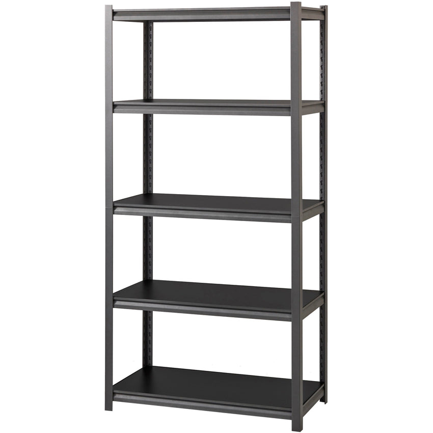 Lorell Iron Horse Riveted Shelving 3200 lb Capacity 5 Shelves Steel Frame Laminate Decking (LLR - LLR59701) - SchoolOutlet
