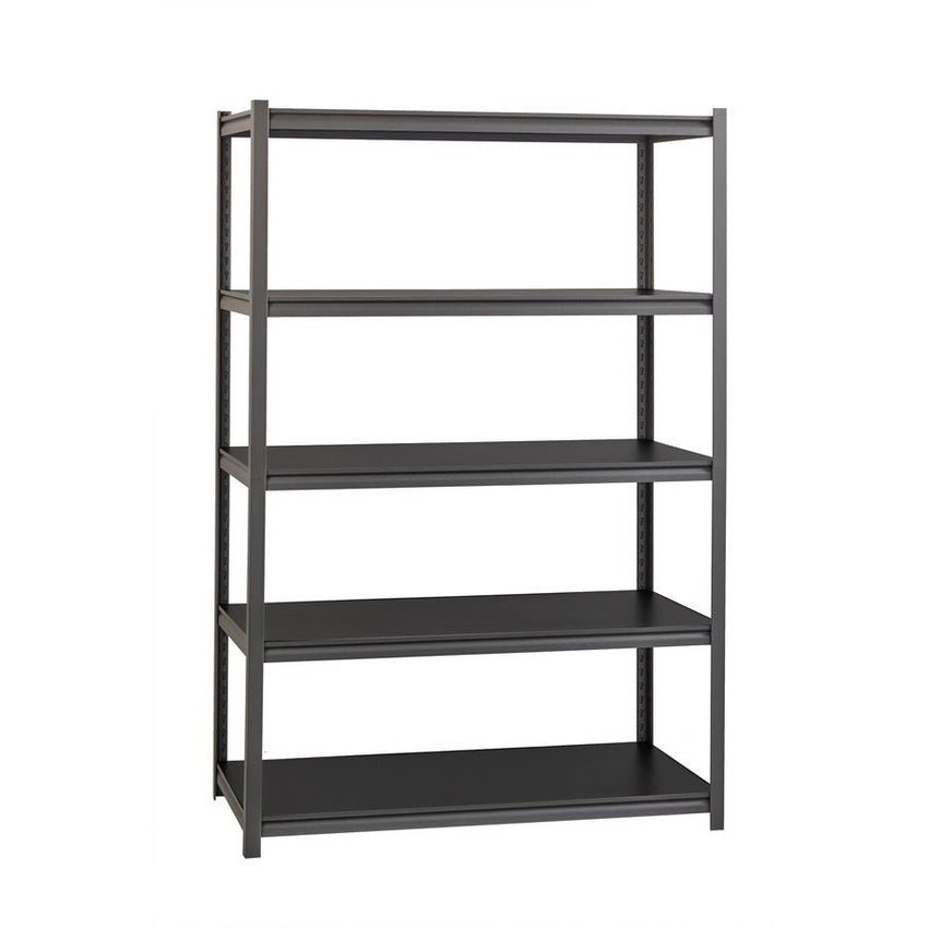 Lorell Iron Horse Riveted Shelving 3200 lb Capacity 5 Shelves Steel Frame Laminate Decking Wide Design (LLR - LLR59702) - SchoolOutlet