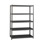 Lorell Iron Horse Riveted Shelving 3200 lb Capacity 5 Shelves Steel Frame Laminate Decking Wide Design (LLR - LLR59702) - SchoolOutlet