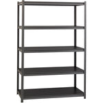 Lorell Iron Horse Riveted Shelving 3200 lb Capacity 5 Shelves Steel Frame Laminate Decking Wide Design (LLR - LLR59702) - SchoolOutlet