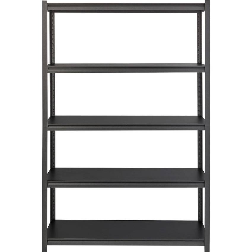 Lorell Iron Horse Riveted Shelving 3200 lb Capacity 5 Shelves Steel Frame Laminate Decking Extra Deep (LLR - LLR59703) - SchoolOutlet