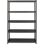 Lorell Iron Horse Riveted Shelving 3200 lb Capacity 5 Shelves Steel Frame Laminate Decking Extra Deep (LLR - LLR59703) - SchoolOutlet