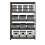 Lorell Iron Horse Riveted Shelving 3200 lb Capacity 5 Shelves Steel Frame Laminate Decking Extra Deep (LLR - LLR59703) - SchoolOutlet