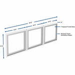 Lorell Essentials Desk - Mount Hutch Frosted Glass Door Kit for 48 in Hutc