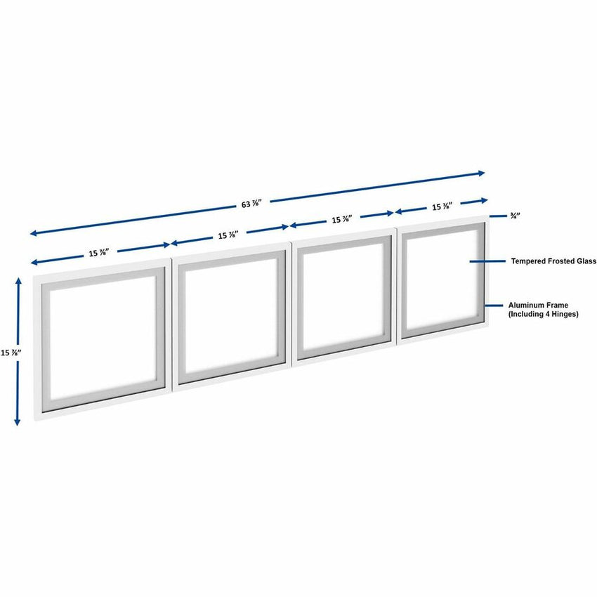 Lorell Essentials Desk - Mount Hutch Frosted Glass Door Kit for 66 in Hutc"H (LLR - LLR59712) - SchoolOutlet