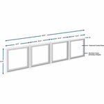 Lorell Essentials Desk - Mount Hutch Frosted Glass Door Kit for 66 in Hutc