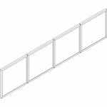 Lorell Essentials Desk - Mount Hutch Frosted Glass Door Kit for 66 in Hutc