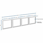 Lorell 72 in Essentials Desk - Mount Hutch Frosted Glass Door Kit with Aluminum Frame (LLR - LLR59713) - SchoolOutlet