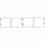 Lorell 72 in Essentials Desk - Mount Hutch Frosted Glass Door Kit with Aluminum Frame (LLR - LLR59713) - SchoolOutlet