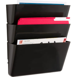 Lorell Wall File Pockets Set of 3 Mountable File Organizers (LLR-LLR6000X)