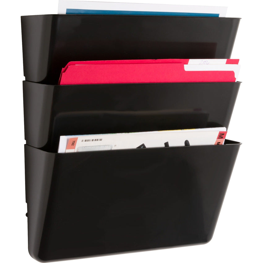 Lorell Wall File Pockets Set of 3 Mountable File Organizers (LLR - LLR6000X) - SchoolOutlet