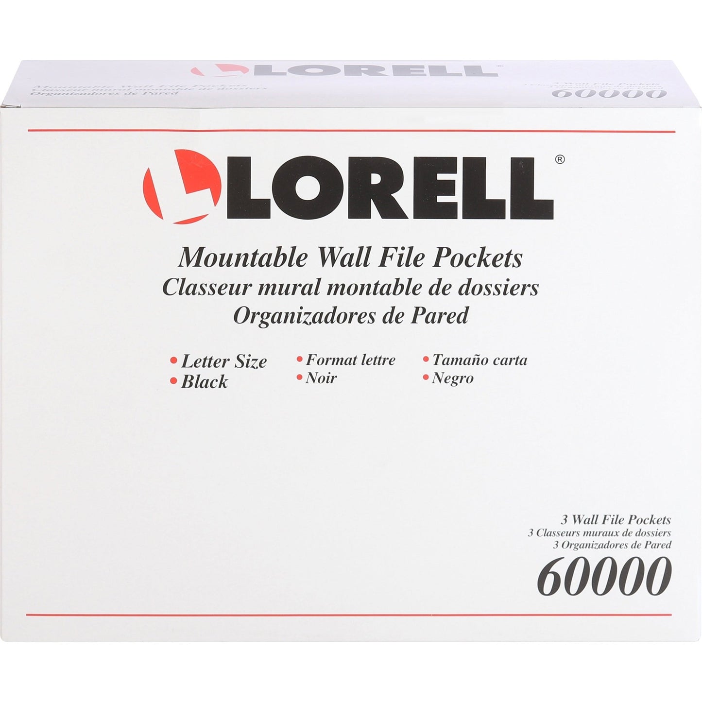 Lorell Wall File Pockets Set of 3 Mountable File Organizers (LLR - LLR6000X) - SchoolOutlet