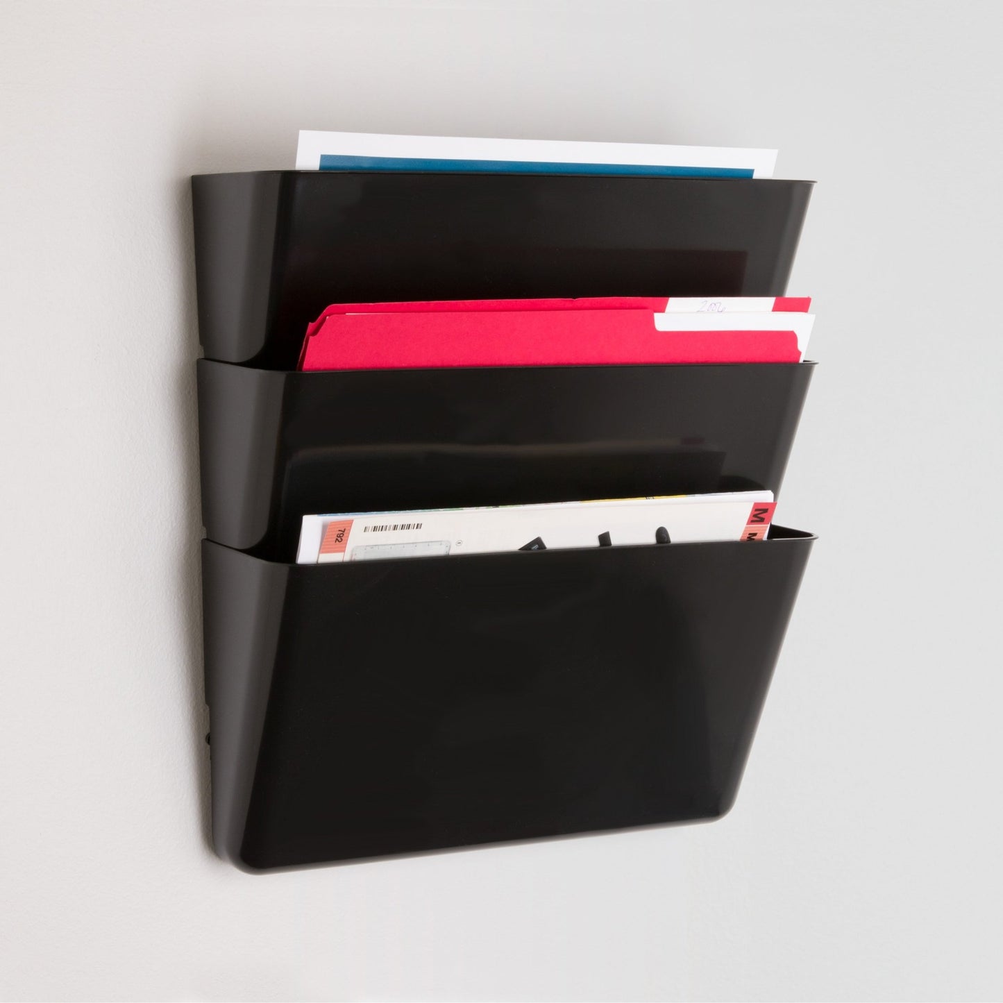 Lorell Wall File Pockets Set of 3 Mountable File Organizers (LLR - LLR6000X) - SchoolOutlet