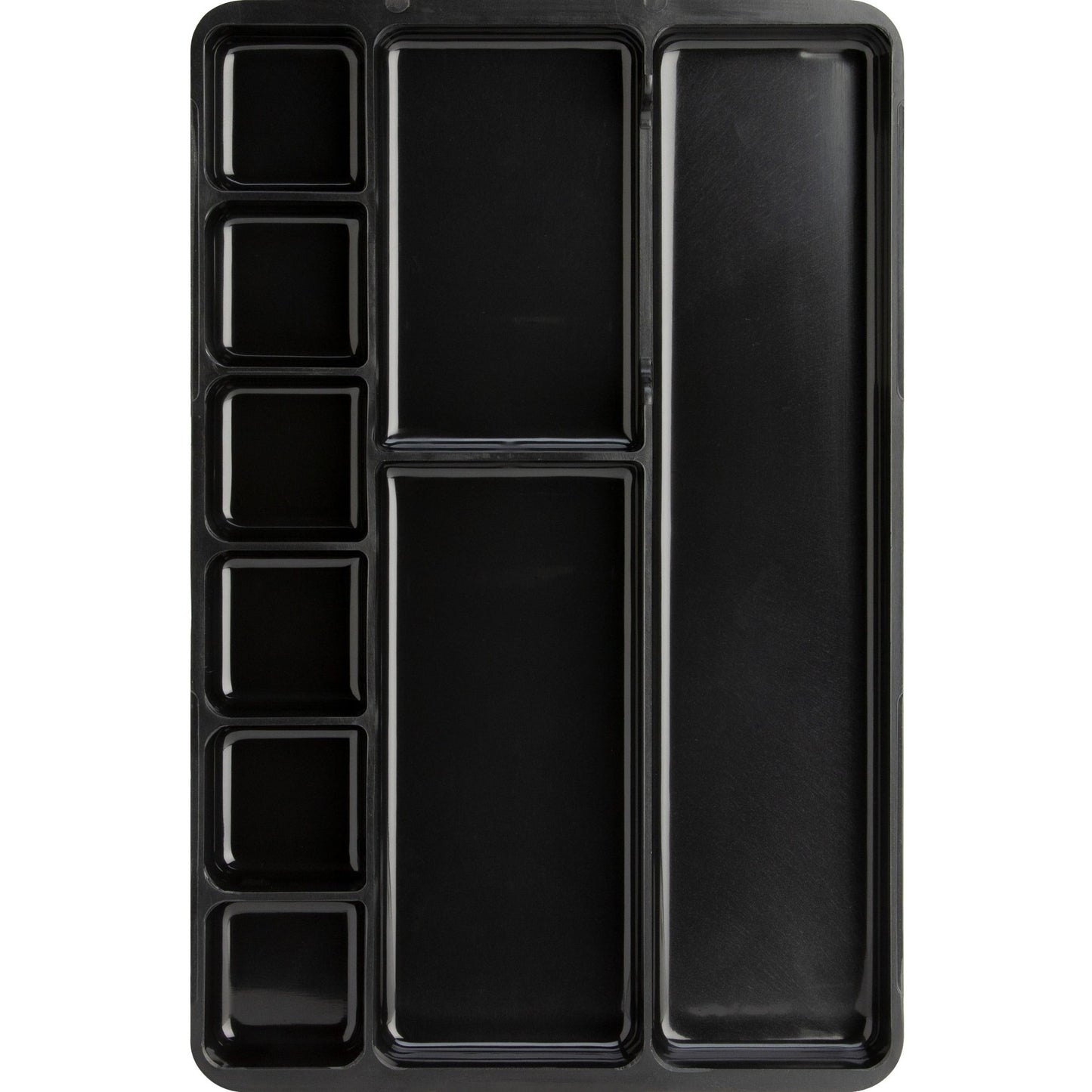Lorell 9 - Compartment Black Drawer Tray Organizer with Sticky Note Section (LLR - LLR60006) - SchoolOutlet