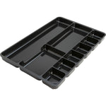 Lorell 9 - Compartment Black Drawer Tray Organizer with Sticky Note Section (LLR - LLR60006) - SchoolOutlet