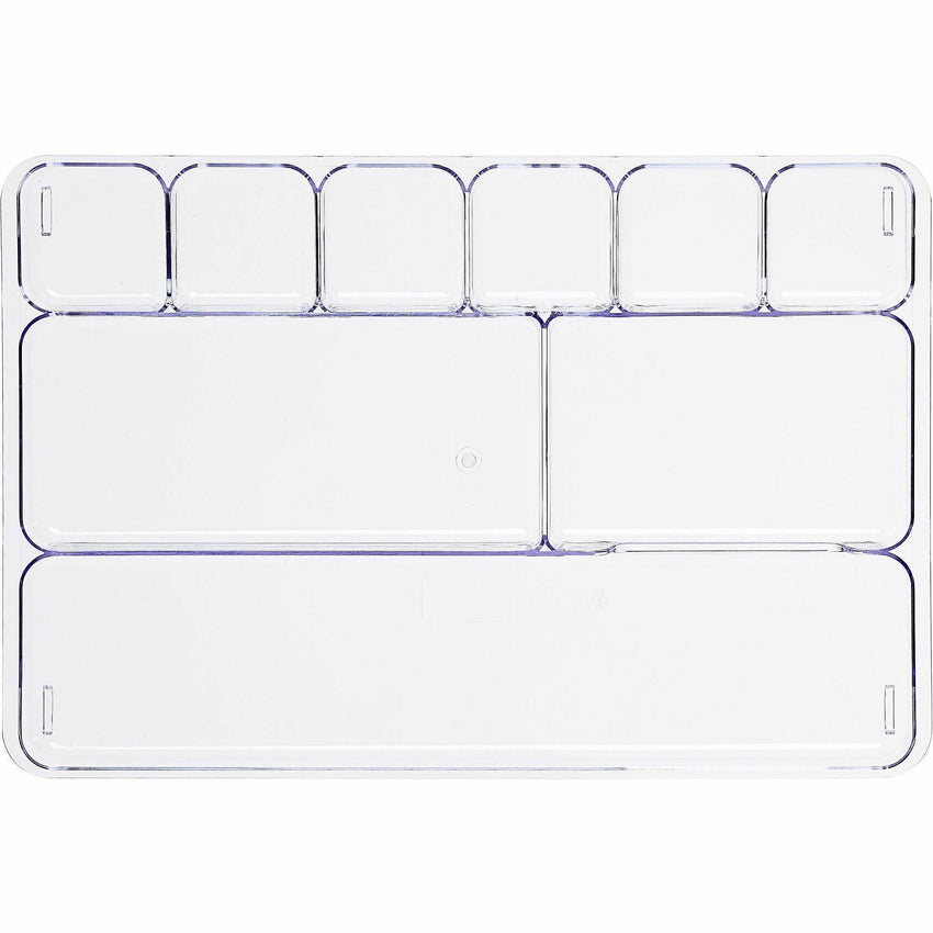 Lorell Clear Plastic 9 - Compartment Drawer Tray Organizer for Office Supplies (LLR - LLR60007) - SchoolOutlet