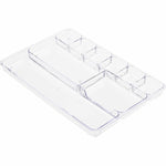 Lorell Clear Plastic 9 - Compartment Drawer Tray Organizer for Office Supplies (LLR - LLR60007) - SchoolOutlet