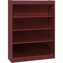 Lorell Panel End Hardwood Veneer 4-Shelf Bookcase 36"W x 12"D x 48"H (LLR-LLR60072)