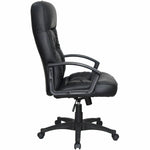 Lorell Tufted Executive High - Back Office Chair Black Leather with Adjustable Tilt and Swivel 19.25 - 22.75 