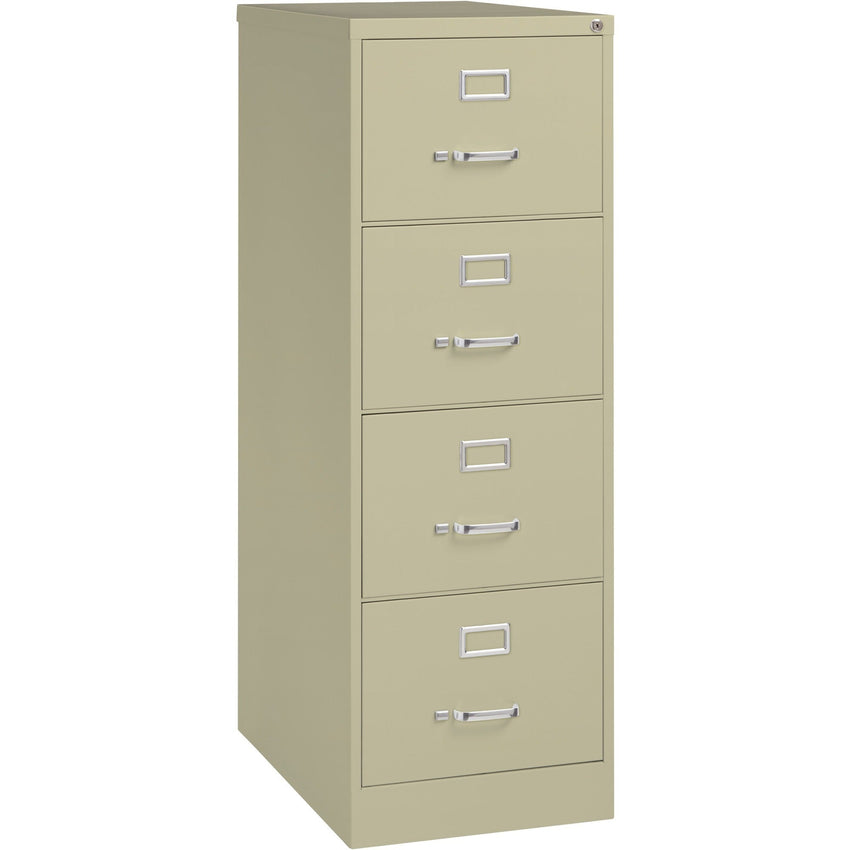 Lorell Fortress Series 4 - Drawer Commercial - Grade Vertical File Steel Ball - Bearing 18"W x 26.5"D x 52"H (LLR - LLR6019X18) - SchoolOutlet