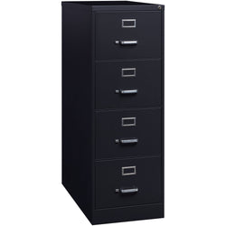 Lorell Fortress Series 4-Drawer Commercial-Grade Vertical File Steel Ball-Bearing 18"W x 26.5"D x 52"H (LLR-LLR6019X18)