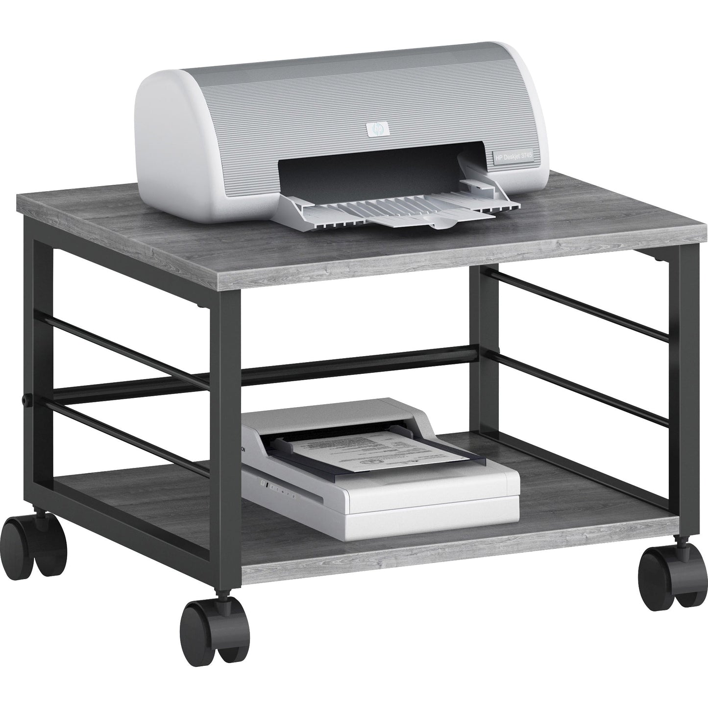 Lorell Heavy - Duty Mobile Under Desk Printer Stand with Locking Casters 18.7" W x 15.7" D x 13.2" H (LLR - LLR60262) - SchoolOutlet