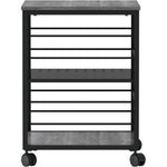 Lorell Heavy - Duty Deskside Mobile Printer Stand with 3 Shelves and Locking Casters 23.6