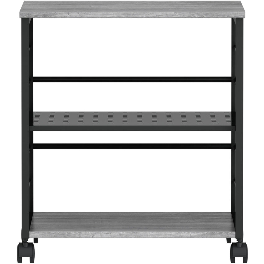 Lorell Heavy - Duty Deskside Mobile Printer Stand with 3 Shelves and Locking Casters 23.6" W x 19.6" D x 26.5" H (LLR - LLR60263) - SchoolOutlet