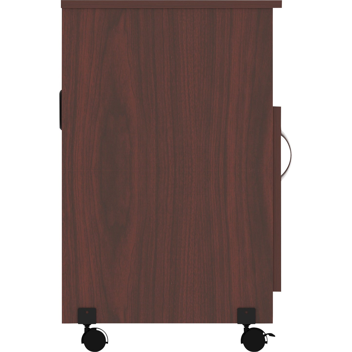 Lorell Mobile Machine Stand with Shelf 30.75"H x 28"W x 19.25"D Mahogany (LLR - LLR60268) - SchoolOutlet