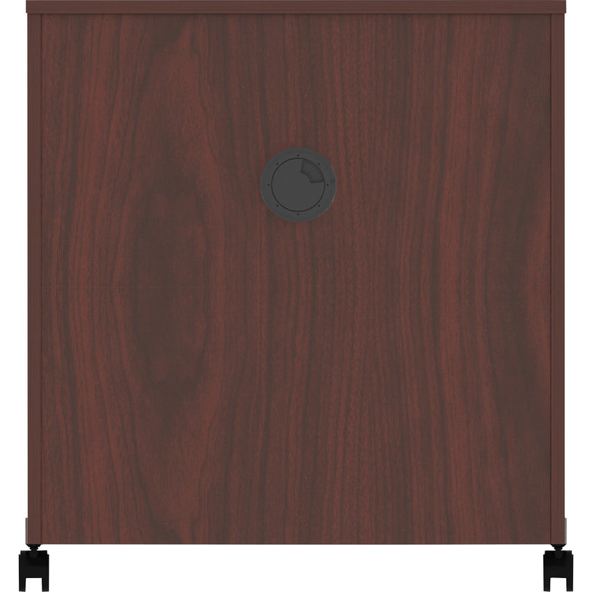 Lorell Mobile Machine Stand with Shelf 30.75"H x 28"W x 19.25"D Mahogany (LLR - LLR60268) - SchoolOutlet