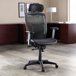 Lorell ErgoMesh Series Mesh High - Back Office Chair with Adjustable Headrest and Synchro Knee Tilt 34.38 - 42.88 