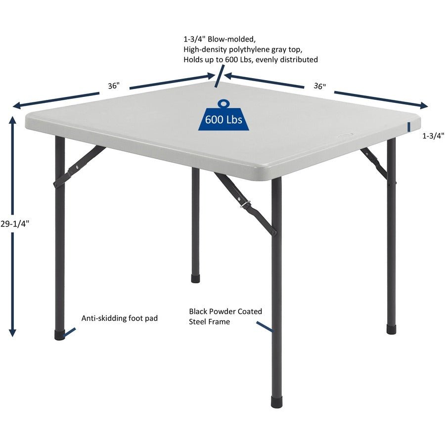 Lorell Ultra - Lite Banquet Folding Table 36"W x 36"D x 29"H (LLR - LLR60328) - SchoolOutlet