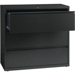 Lorell Fortress Series 3 - Drawer Lateral File with Magnetic Label Holders Charcoal Steel 42