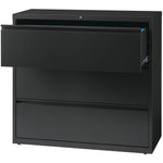 Lorell Fortress Series 3 - Drawer Lateral File with Magnetic Label Holders Charcoal Steel 42