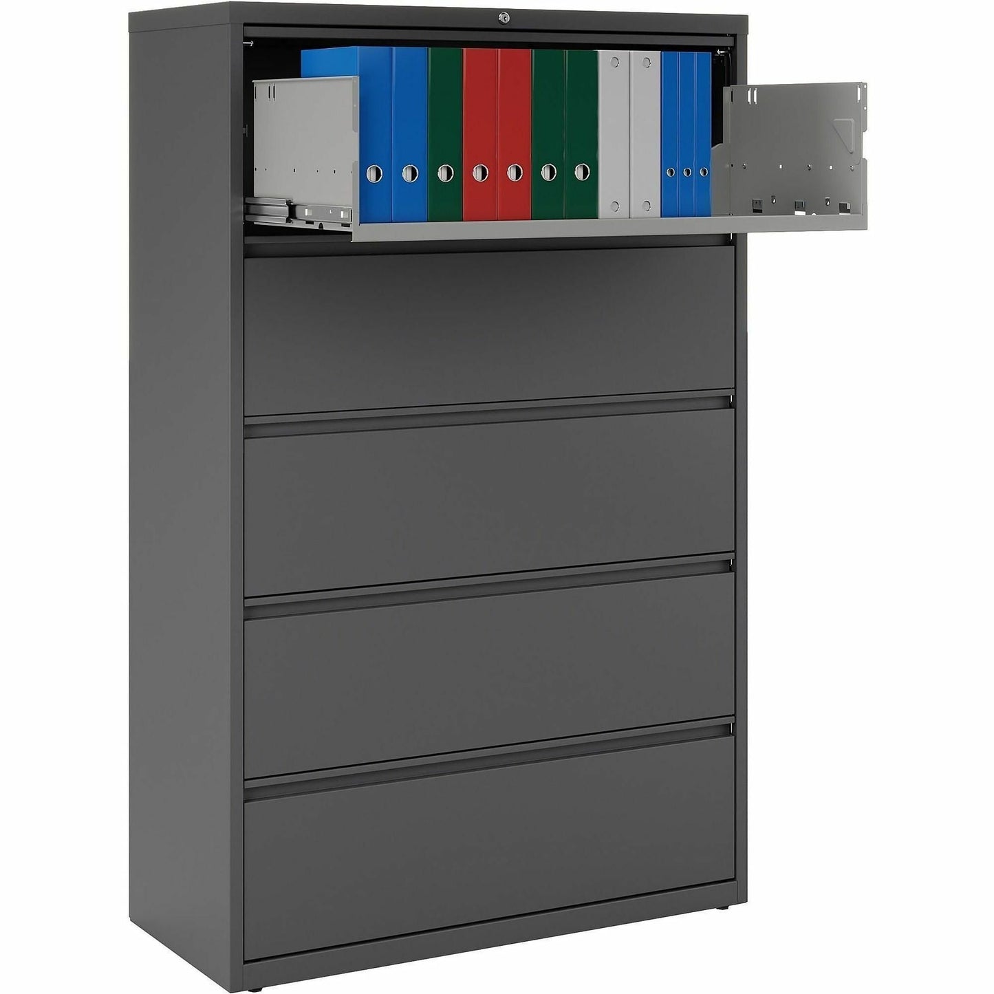 Lorell Fortress Series 5 - Drawer Lateral File with Roll - out Posting Shelf 42"W x 18.6"D x 67.7"H (LLR - FRT - LF42 - 5D) - SchoolOutlet