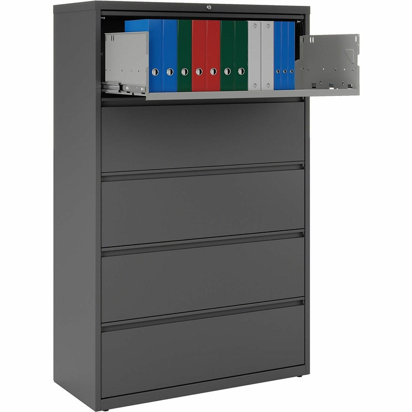 Lorell Fortress Series 5 - Drawer Lateral File with Roll - out Posting Shelf 42"W x 18.6"D x 67.7"H (LLR - FRT - LF42 - 5D) - SchoolOutlet