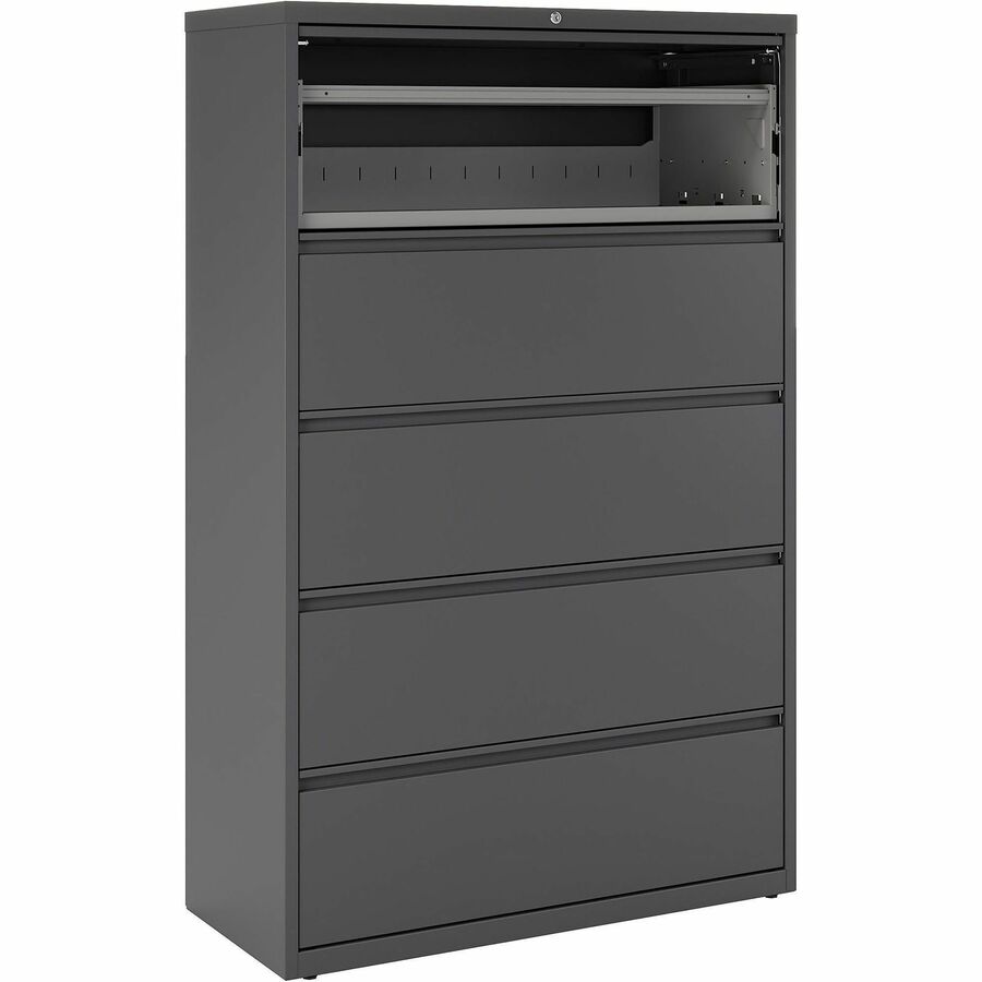 Lorell Fortress Series 5 - Drawer Lateral File with Roll - out Posting Shelf 42"W x 18.6"D x 67.7"H (LLR - FRT - LF42 - 5D) - SchoolOutlet