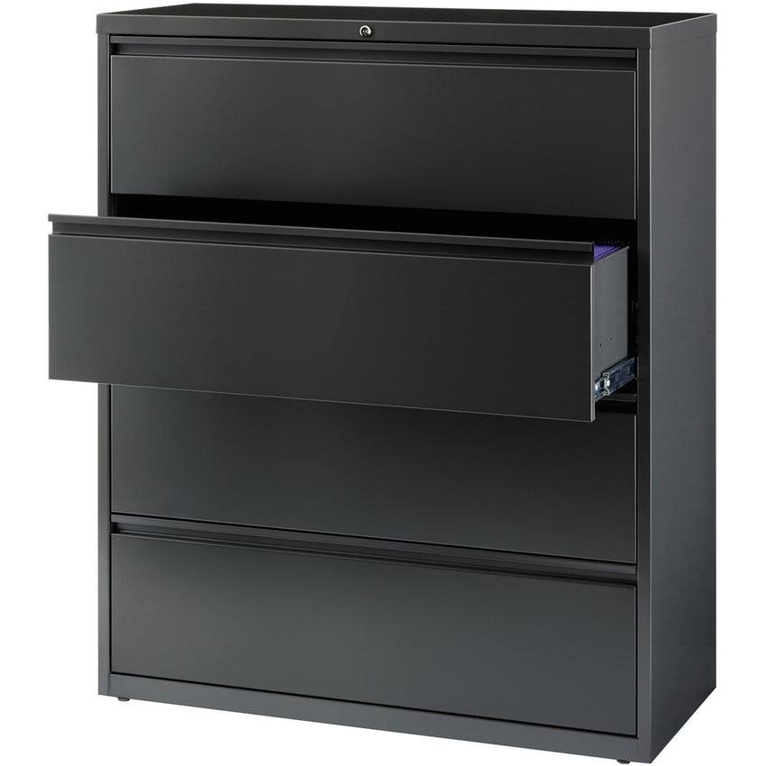 Lorell Fortress Series 4 - Drawer Lateral File with Interlock System 42"W x 18.6"D x 52.5"H (LLR - FRT - LF42 - 4D) - SchoolOutlet