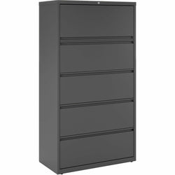 Lorell Fortress Series 5-Drawer Lateral File with Roll-out Posting Shelf 36"W x 18.6"D x 67.7"H (LLR-FRT-LF36-5D)