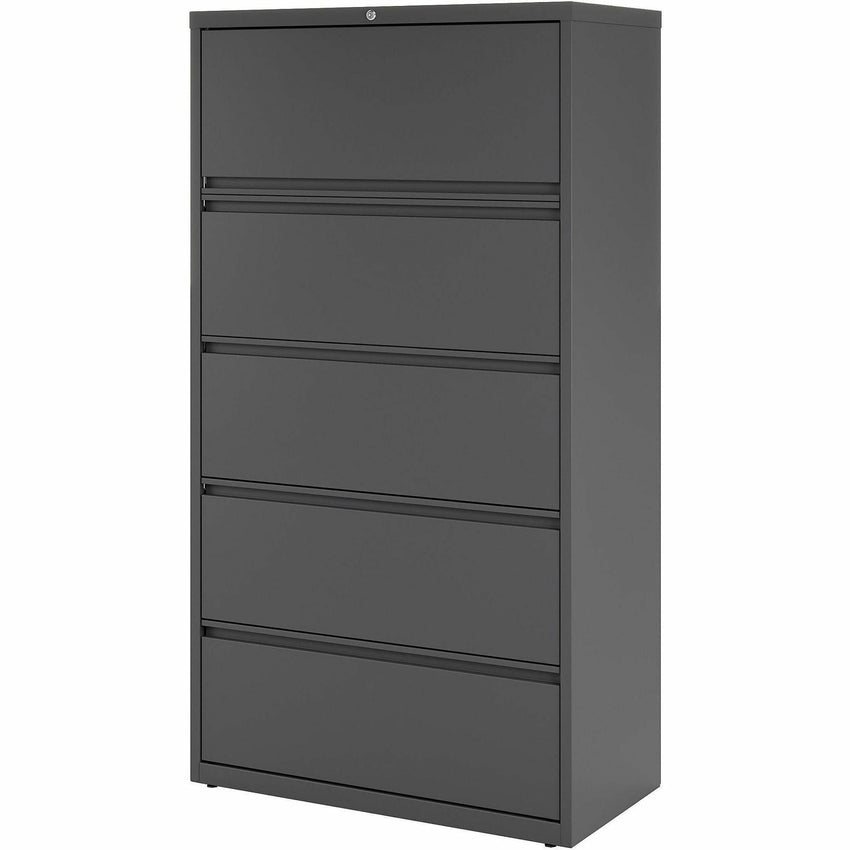 Lorell Fortress Series 5 - Drawer Lateral File with Roll - out Posting Shelf 36"W x 18.6"D x 67.7"H (LLR - FRT - LF36 - 5D) - SchoolOutlet