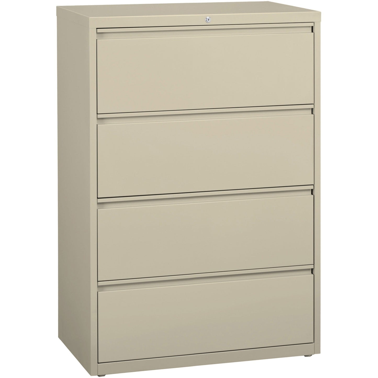 Lorell Fortress Series 4 - Drawer Lateral File with Interlock System Steel 36"W x 18.6"D x 52.5"H (LLR - FRT - LF36 - 4D) - SchoolOutlet