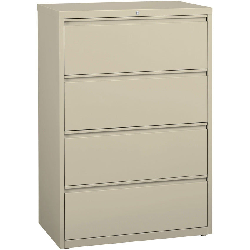 Lorell Fortress Series 4 - Drawer Lateral File with Interlock System Steel 36"W x 18.6"D x 52.5"H (LLR - FRT - LF36 - 4D) - SchoolOutlet