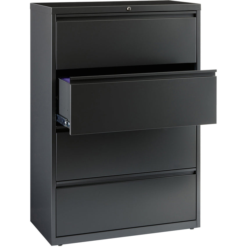 Lorell Fortress Series 4 - Drawer Lateral File with Interlock System Steel 36"W x 18.6"D x 52.5"H (LLR - FRT - LF36 - 4D) - SchoolOutlet