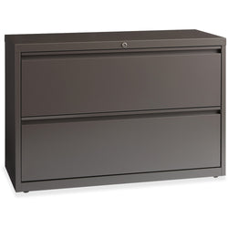 Lorell Fortress Series 2-Drawer Lateral File with Magnetic Label Holders Medium Tone Steel 42"W x 18.6"D x 28"H (LLR-LLR60475)