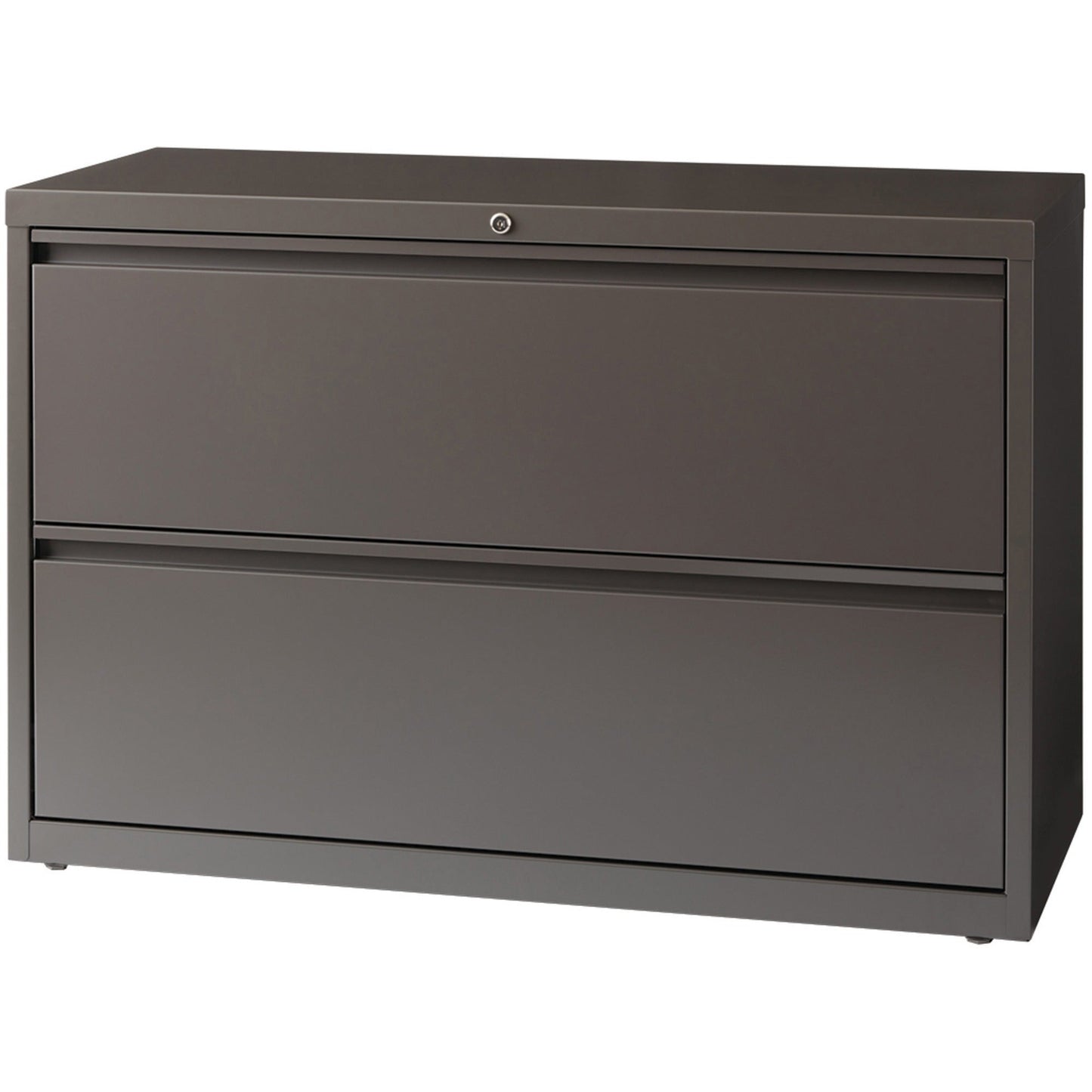 Lorell Fortress Series 2 - Drawer Lateral File with Magnetic Label Holders Medium Tone Steel 42"W x 18.6"D x 28"H (LLR - LLR60475) - SchoolOutlet